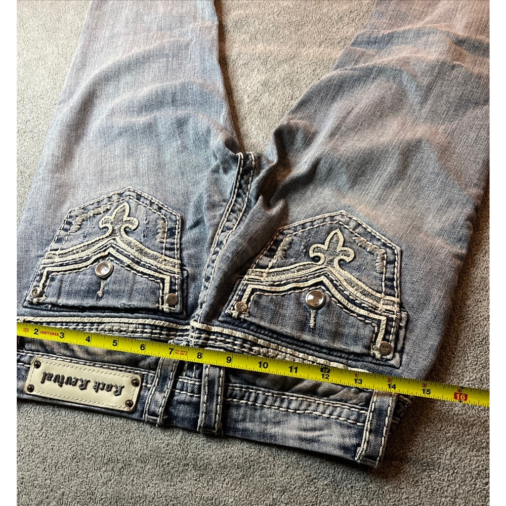 Rock Revival Donna Boot Cut Jeans Low rise Light Wash Size 26 B206 - Picture 11 of 16